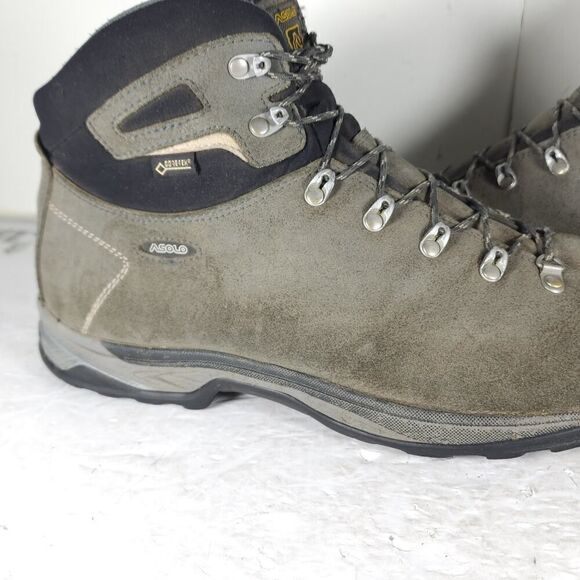 Asolo Men\'s Thyrus Gv Gortex US 12 Gray Waterproof Lace-Up Trail Hiking Boots